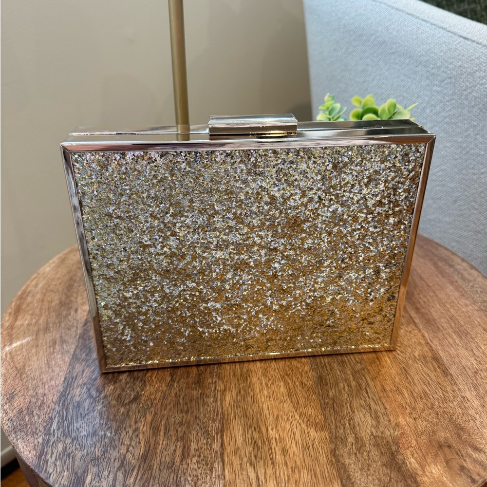 Gold Glitter Clutch NWOT